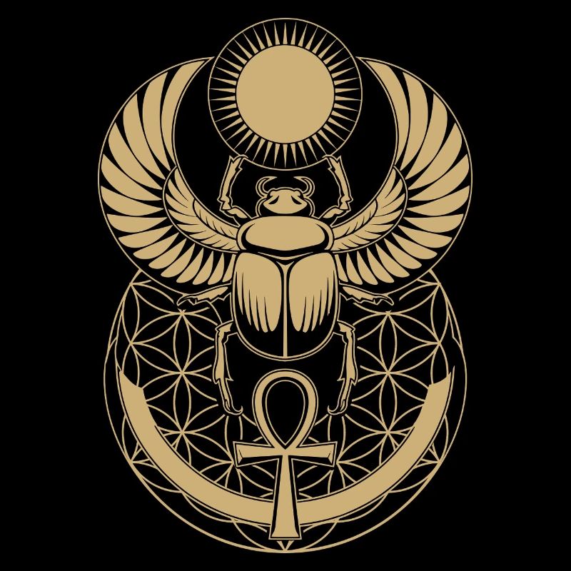 Sacred Winged Scarab | Egyptian Solar Emblem