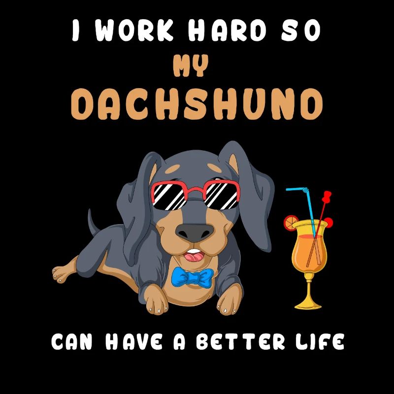 I Work Hard Dachshund Tee