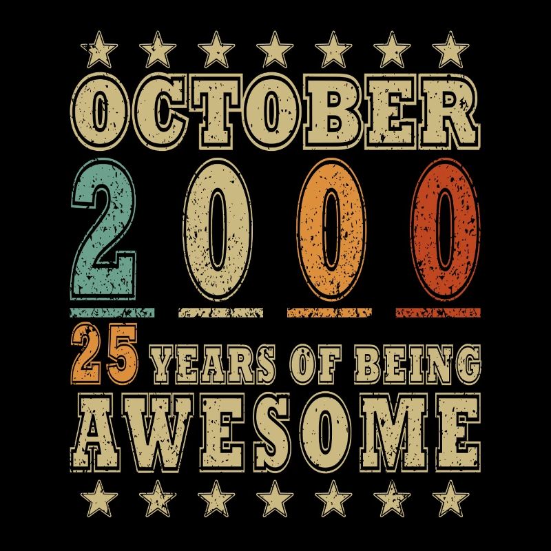 25th Birthday Legend October Year 2000
