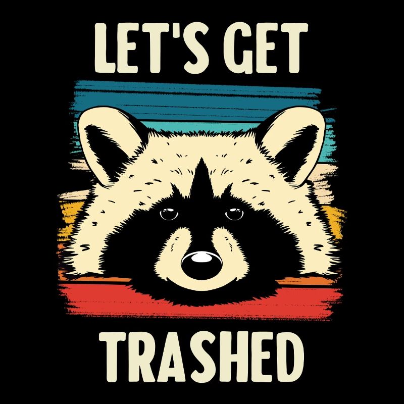 Rayures rétro raton laveur - Let’s Get Trashed