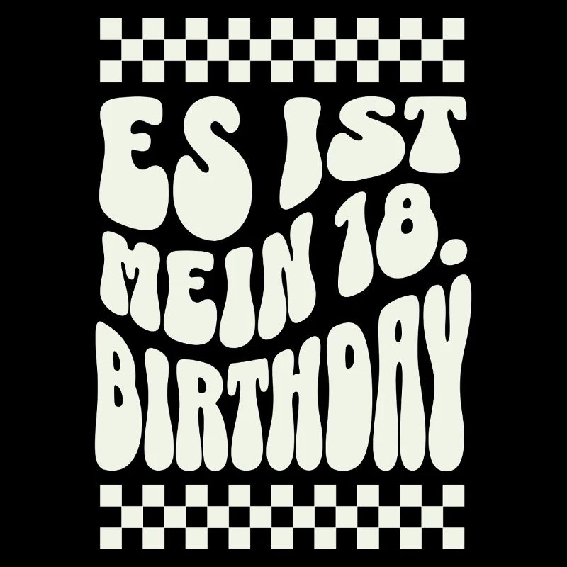 Es ist mein 18. Geburtstag Retro Design