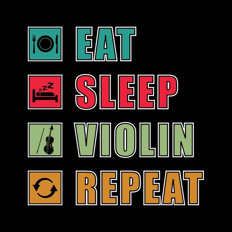 Eat Sleep Violin Repeat Graphic