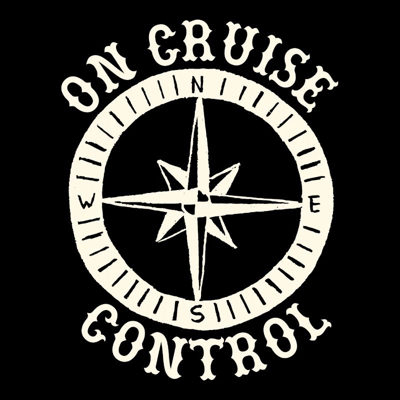 On Cruise Control Compass Crest Circle Emblem