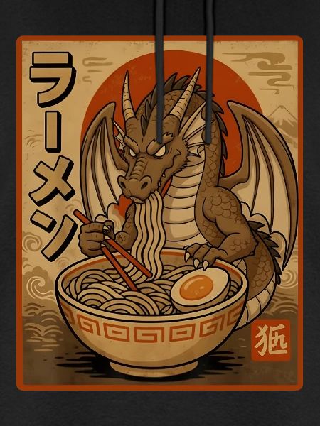 Retro-Drache Ramen-Design