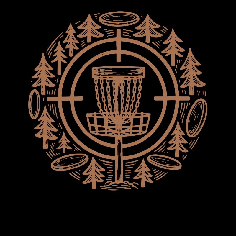 Disc Golf, panier, Disc Golf, Scène forestière