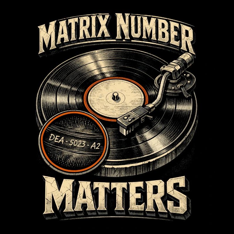 Le numéro de la matrice des disques vinyles de collection de vinyles compte