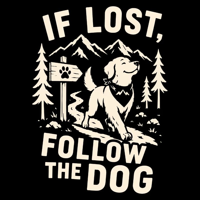 Si vous êtes perdus, suivez le design de la randonnée canine