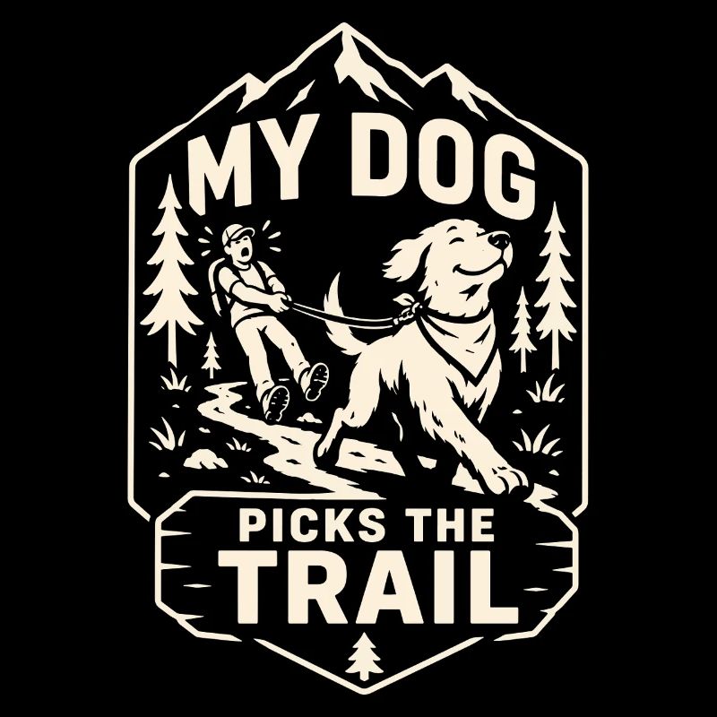 Mon chien choisit le design de randonnée sur le sentier
