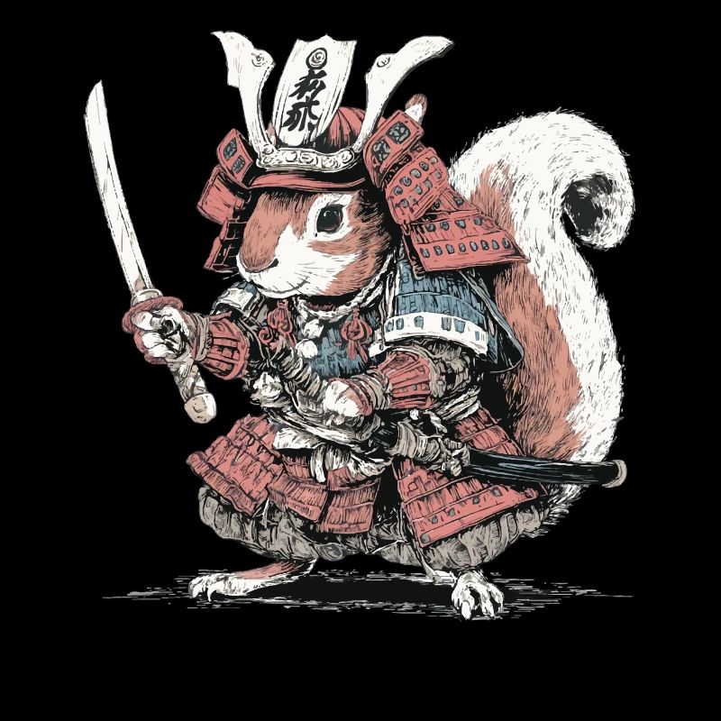 Eichhörnchen-Samurai-Rüstung