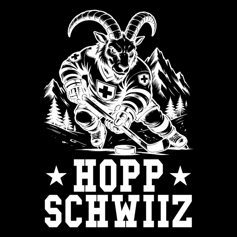 Hopp Schwiiz Eishockey Geißbock Schweizer Fan