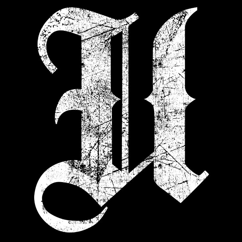 Tshirt alphabet initial U