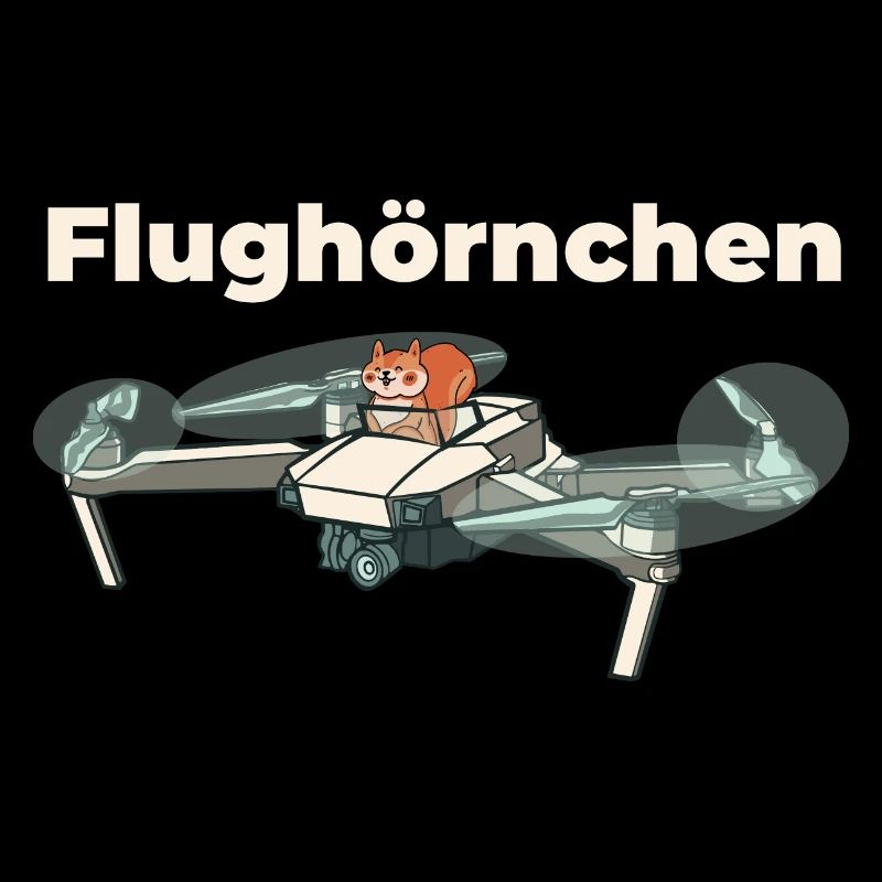 Flughörnchen - Eichhörnchen in Quadrocopter