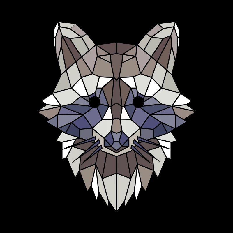 Polygon Art Geometrischer Waschbär Geschenk