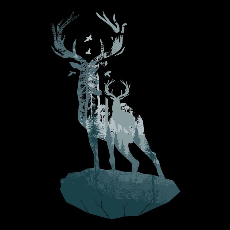 Cerf cerf silhouette conception animale
