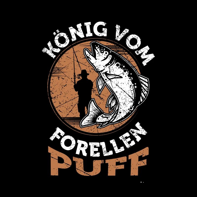 König vom Forellenpuff Forellen Angler Forellensee