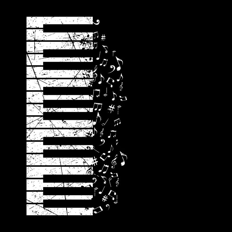 Piano keyboard player asymmetrical music gift