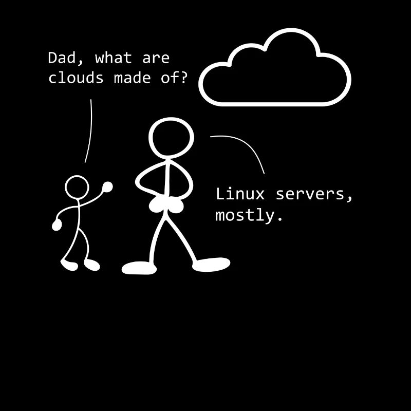 Cloud Witz ITler Programmierer Computerfachmann