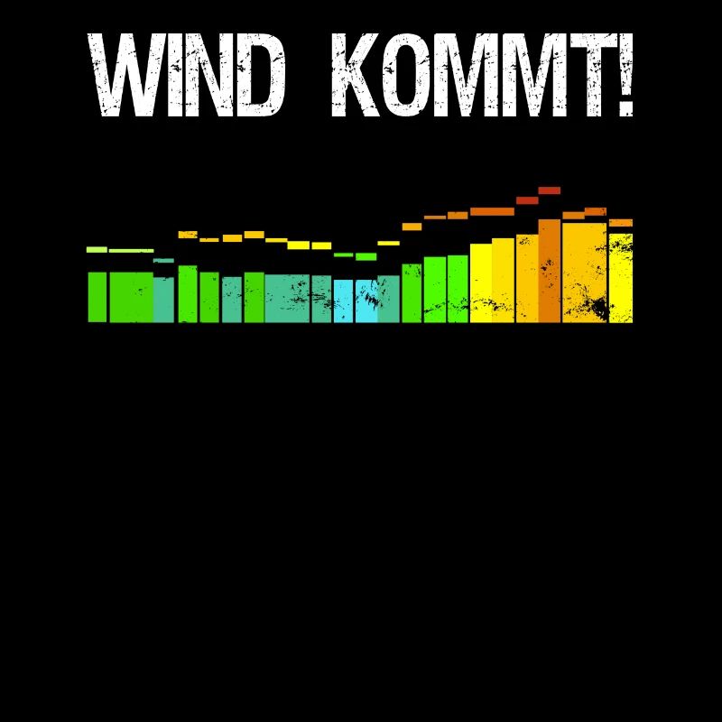 Wind kommt Kiter Surfer Spruch Kitesurfer Geschenk