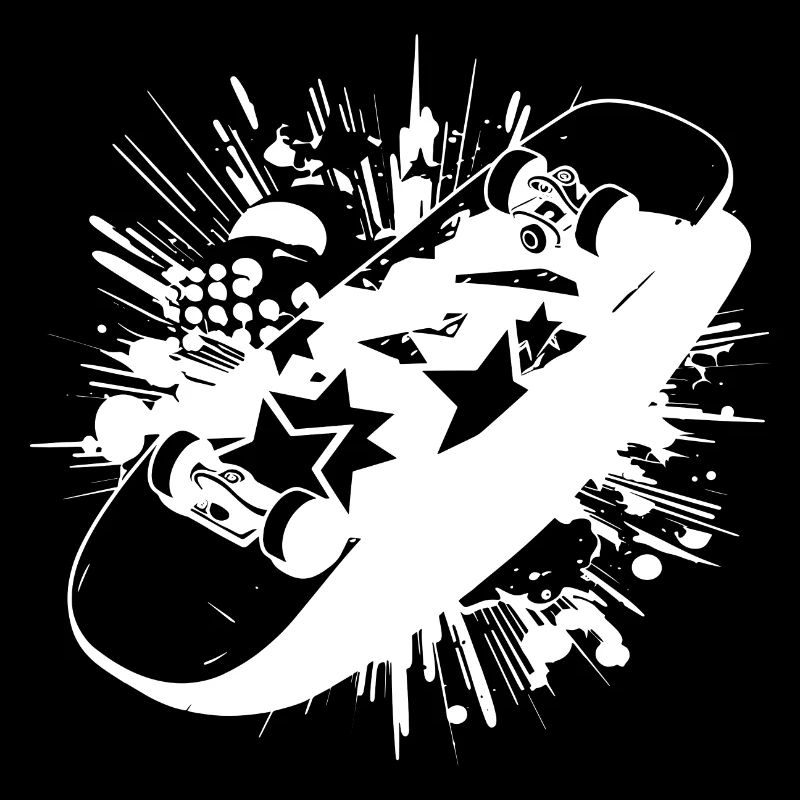 Blobs de peinture de skateboard