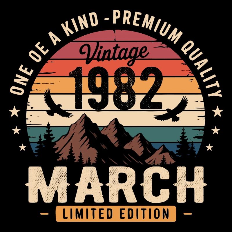 Mars 1982 Cadeau 44eme Anniversaire March 1982