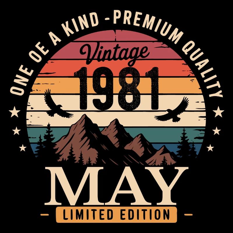 Vintage May 1981 Birthday May 1981