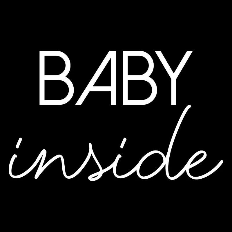 Bébé inside Schwarngerschaft Enfant Parents Écriture
