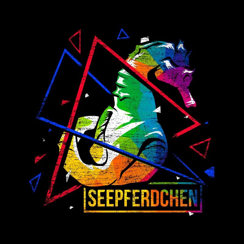 Seepferdchen Polygon Geschenk