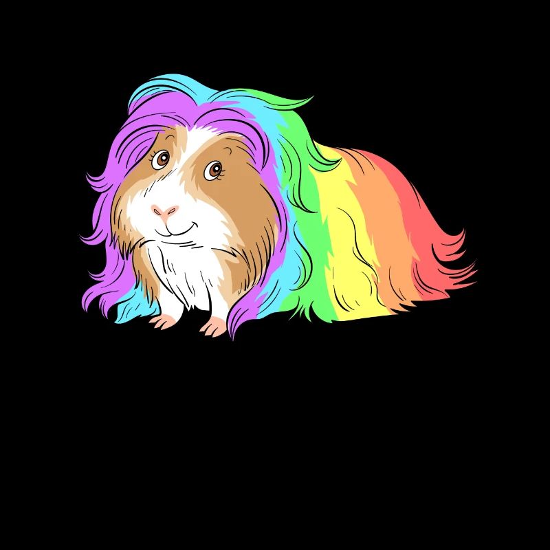 Cochon d'Inde arc-en-ciel coloré