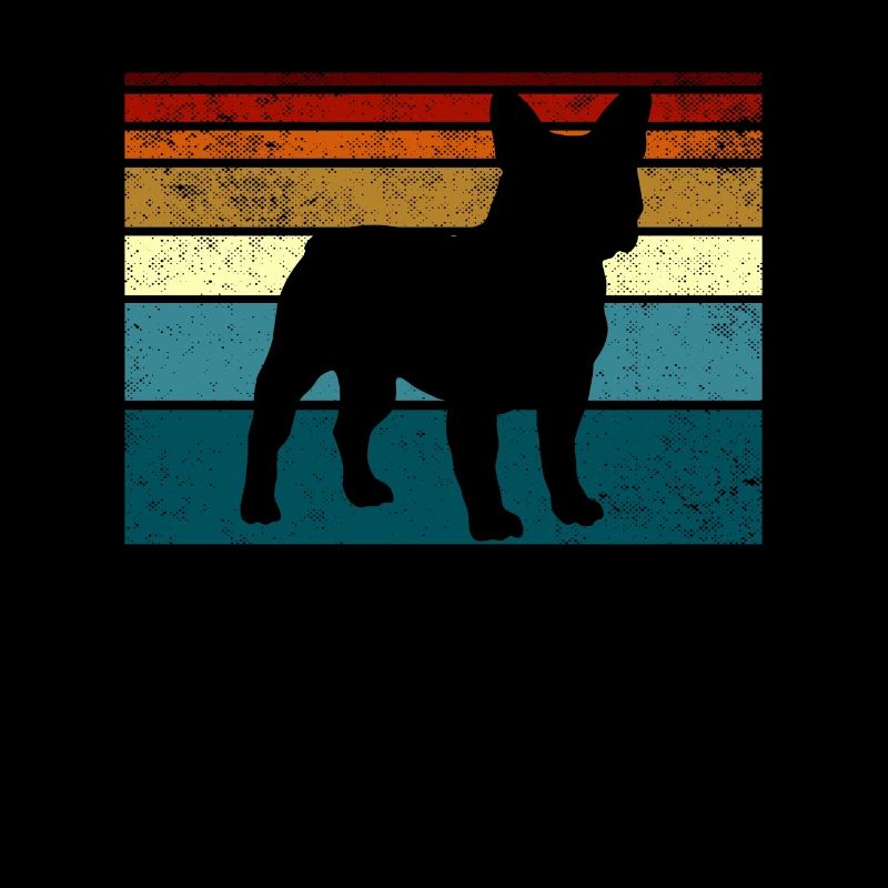 Chien bouledogue français rétro