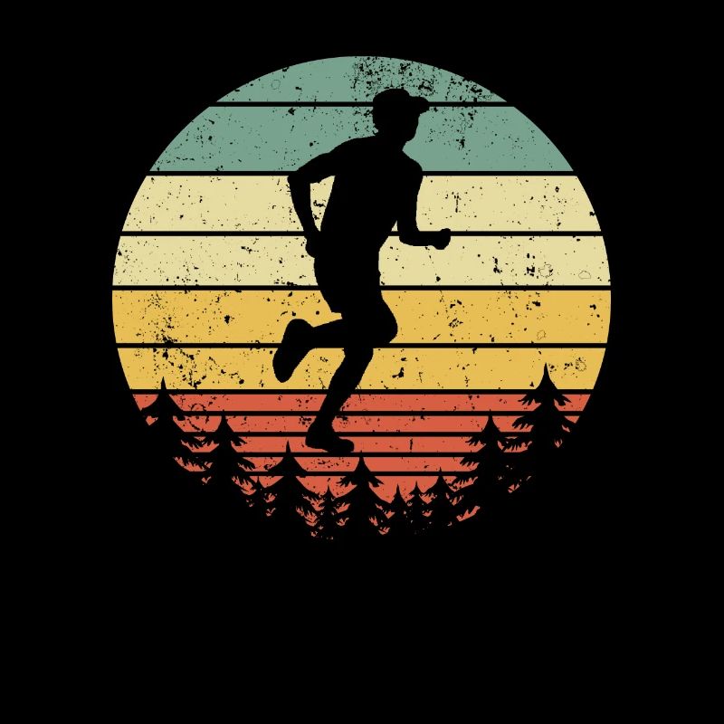 Running Marathon Running Retro Gift