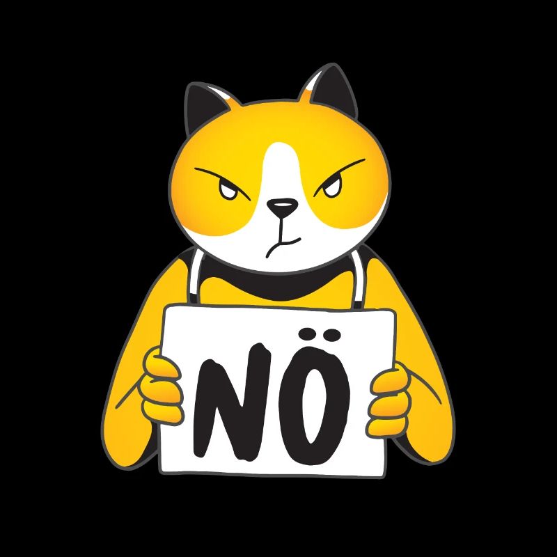 Nope chat Pas de propriétaire de chat Amant de chat