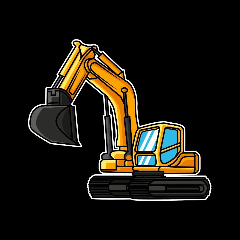 Bagger Geschenkidee Kind Baggerfahrer Baustelle