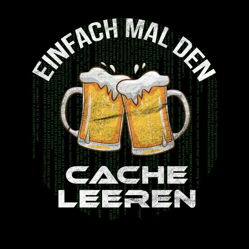 Cache leeren mit Bier Informatiker Programmierer