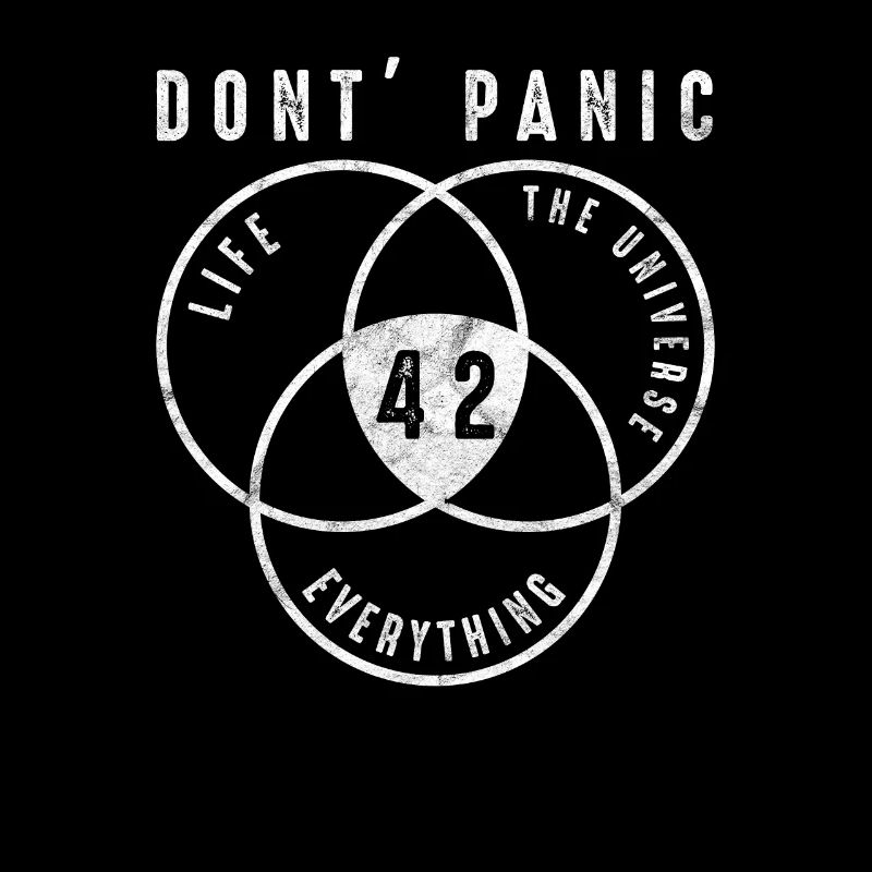 Don't panic 42 answer universe gift
