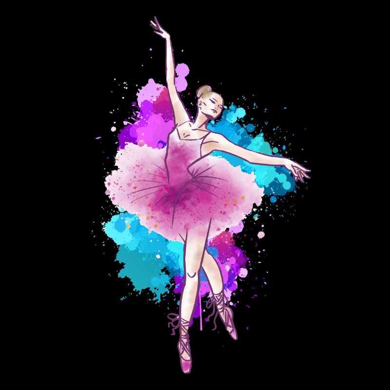 Danseuse de ballet Danse de ballerine colorée