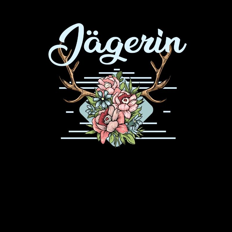 Jägerin Geweih Hirsch Rotwild Jäger Geschenk