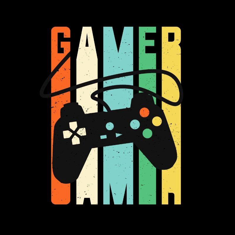 Gamer Console Controller Retro Gaming