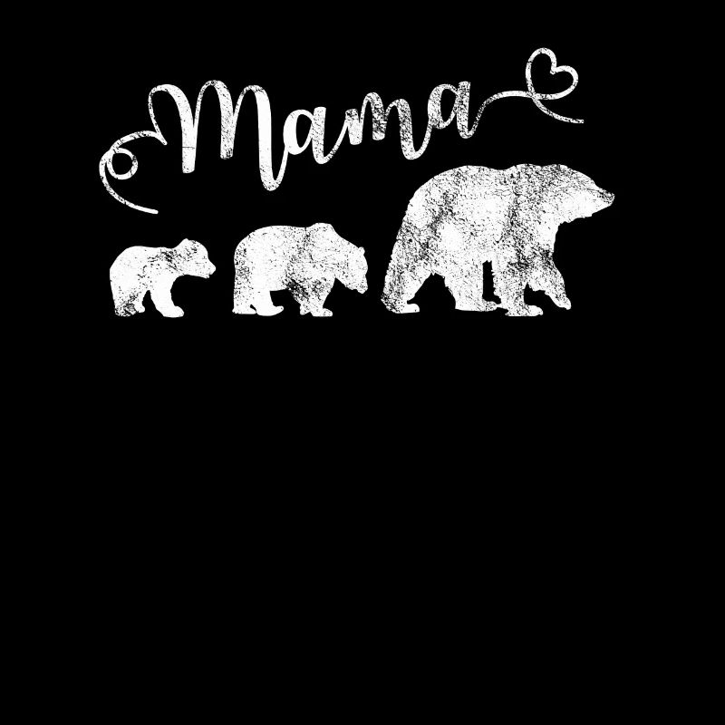 Mama Bär mit 2 Bären Kindern Beste Mutter Vintage