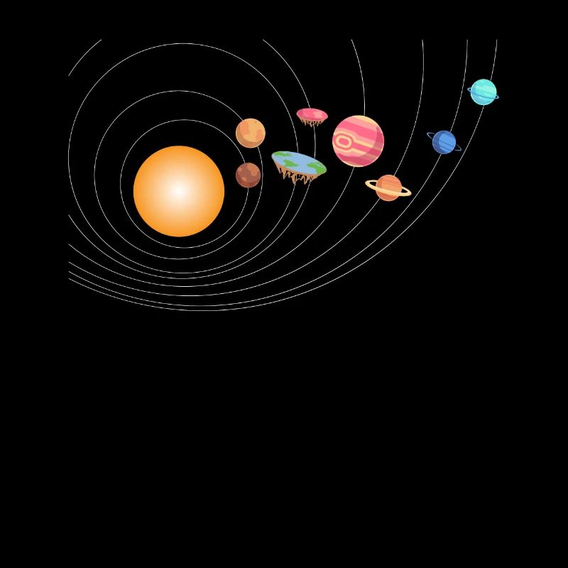 Outer Space Funny Flat Earth Science Planets