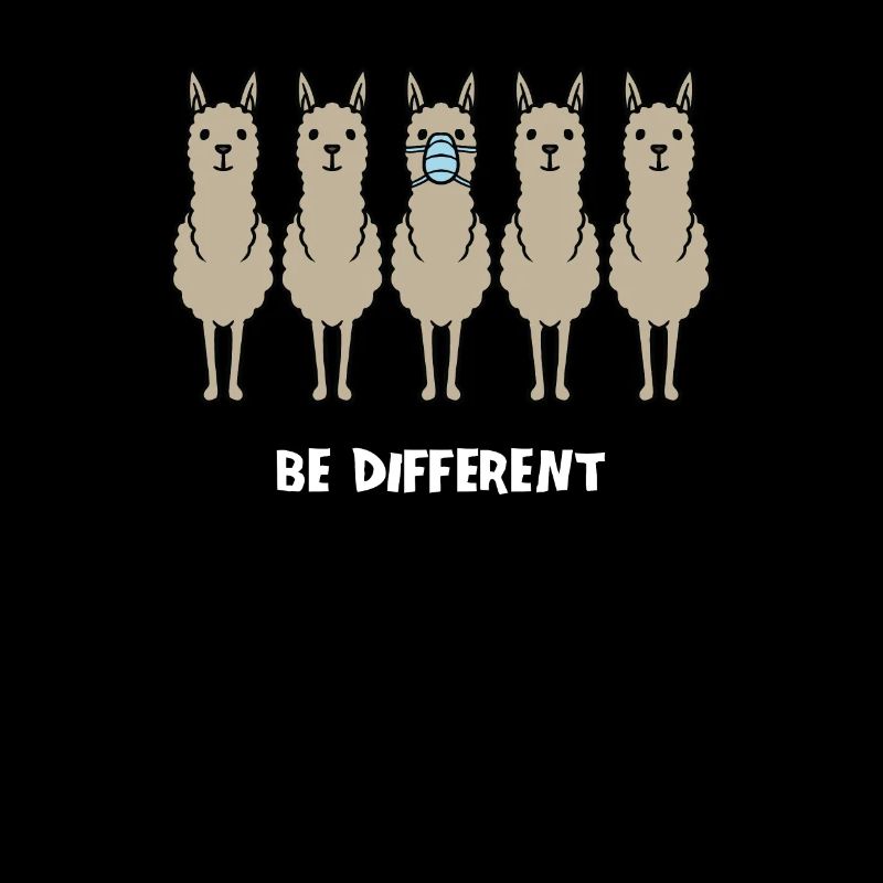 Be Different Lama Alpaka Atemschutz Querdenker