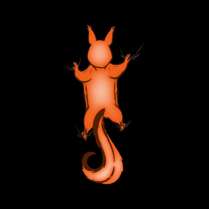 Witziges Comic Nagetier hängt ab Eichhörnchen Fun