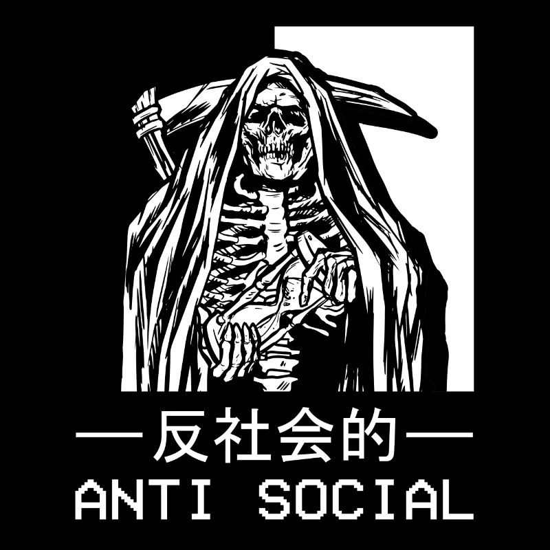 Skelett Sensenmann Antisocial Todesengel