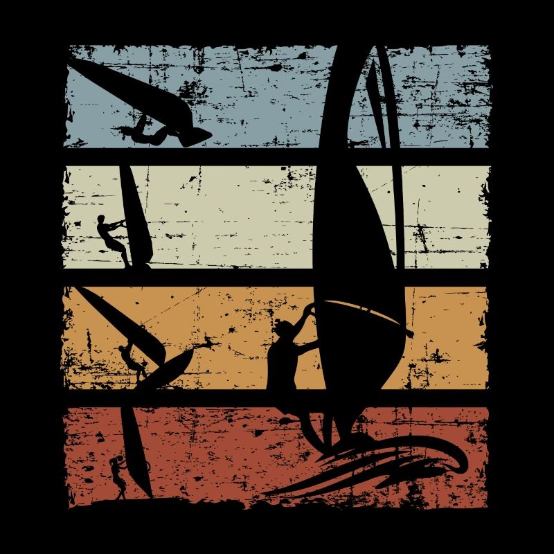 Windsurf Surfer Retro Vintage
