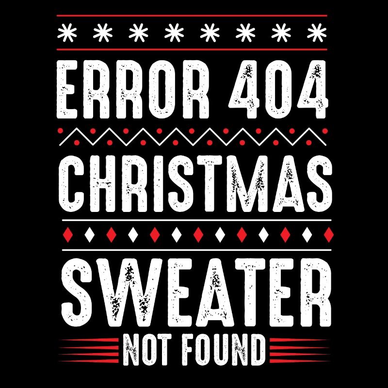 Error 404 Christmas Sweater Not Found Computer