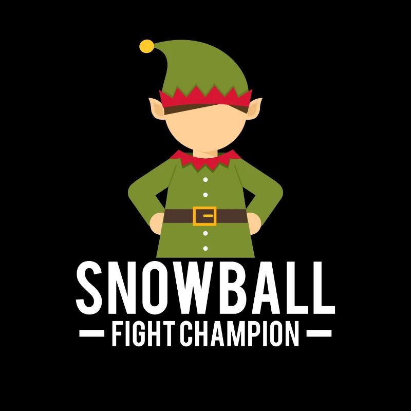 Elf Weihnachts-Wichtel Schneeballschlacht