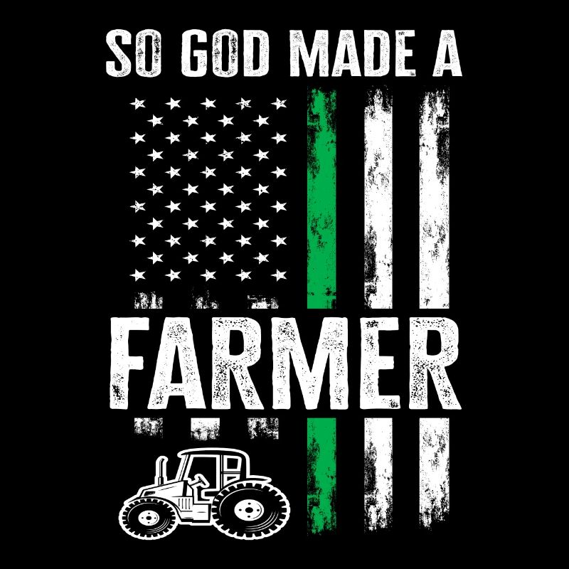 Farmer Tractor America Flag