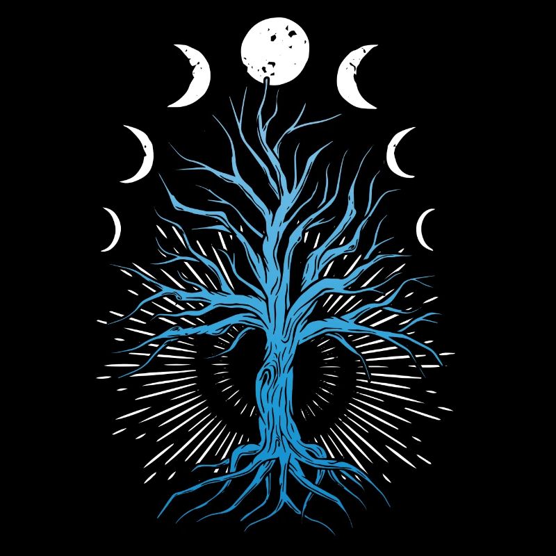 Mondphasen Hexerei-Hexen-Baum Des Lebens