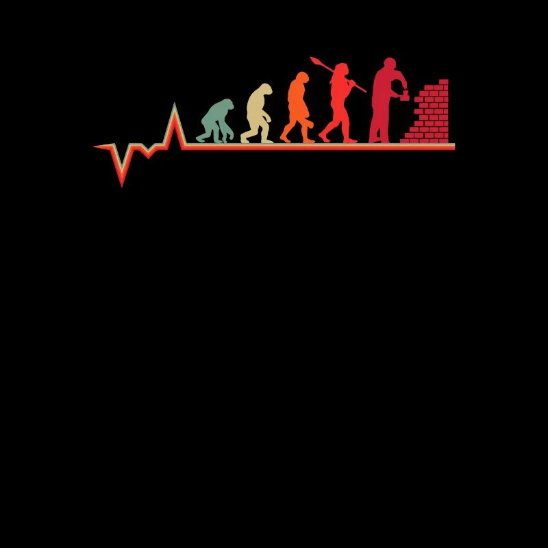 Evolution Maurer Herzschlag Bauarbeiter