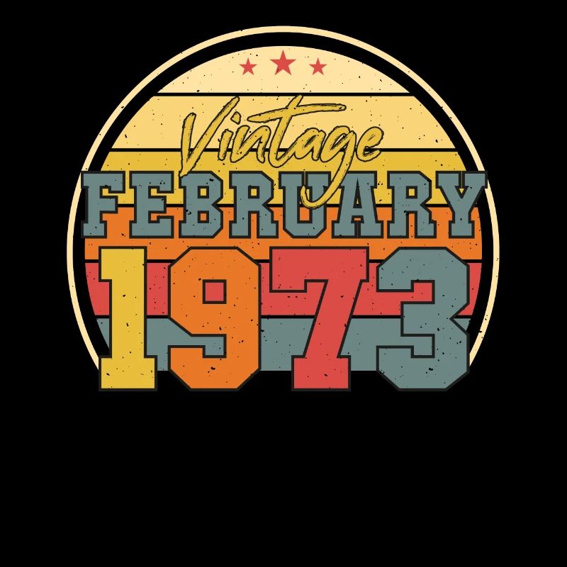 Februar 1973 Vintage Geschenk