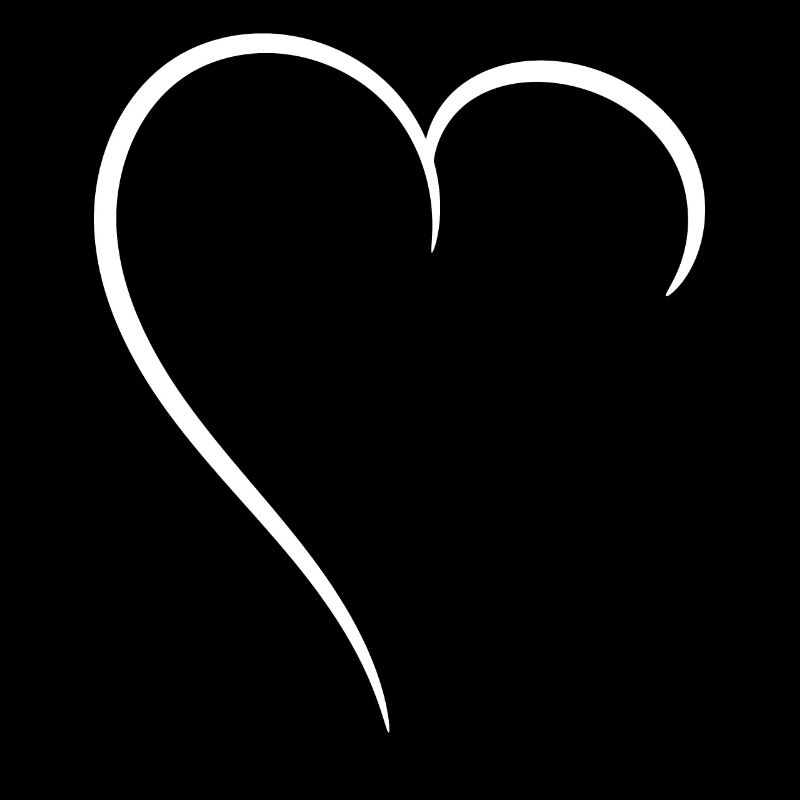 Halbes Herz Weiss Liebe